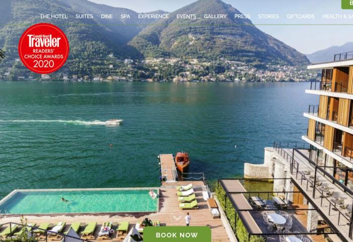 意大利科莫湖畔的豪华酒店Il Sereno推出欧洲首个家具可供出售的套房