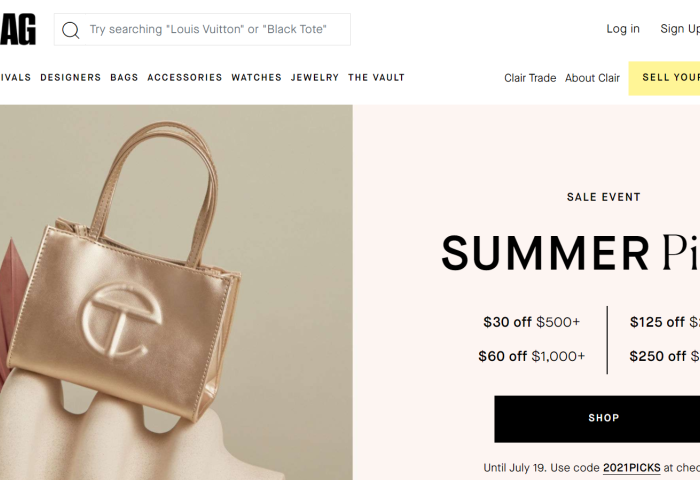 美国二手奢侈品包袋寄售网站 Rebag 推出“以物换物”项目 Clair Trade