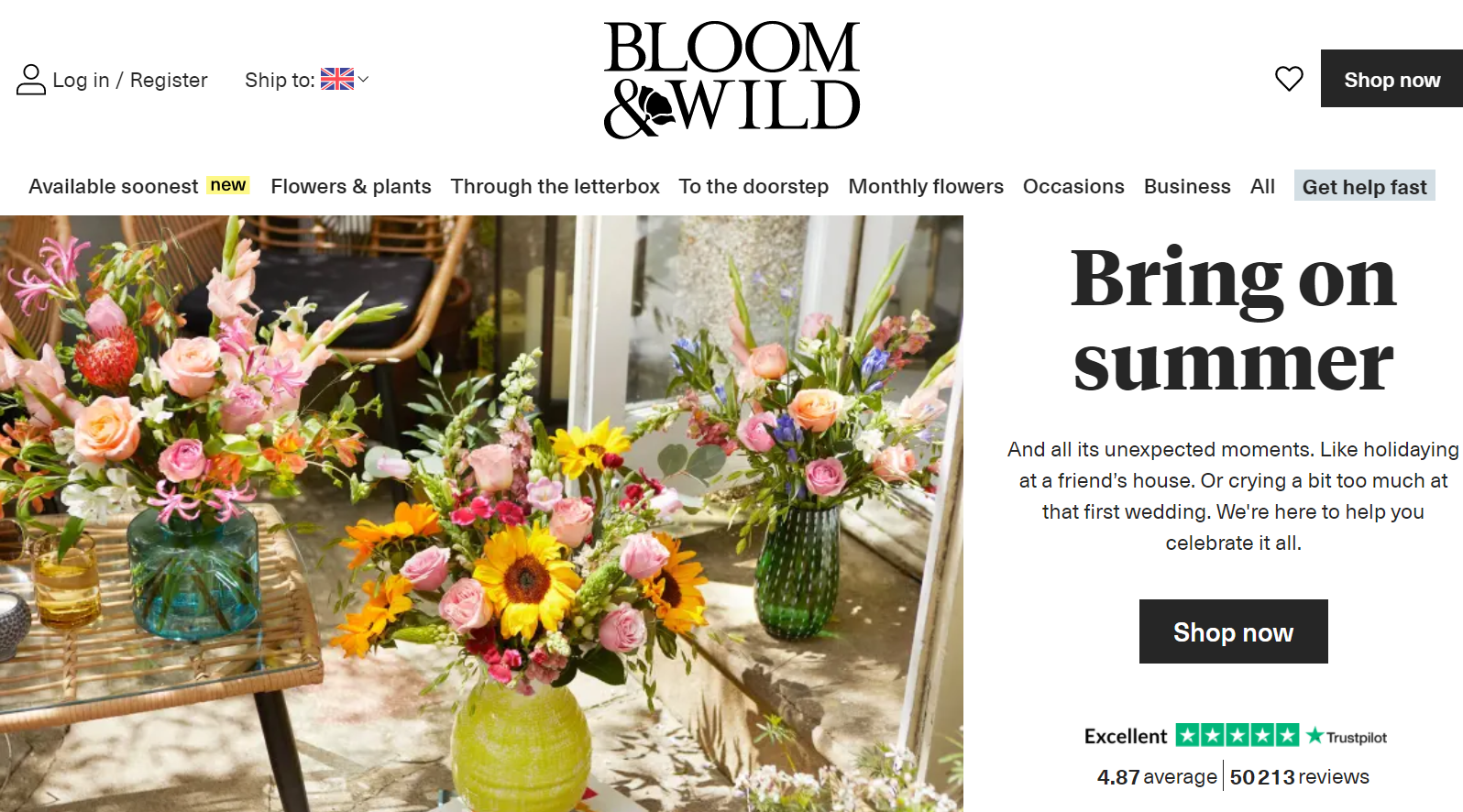 英国鲜花和礼品电商 Bloom & Wild 收购法国同行 Bergamotte