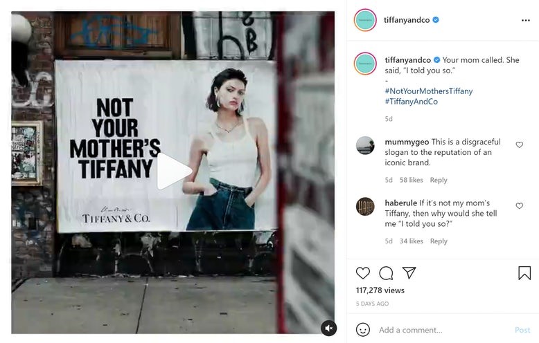 “不是你妈妈的蒂芙尼”：Tiffany 最新广告大片在美国引发争议