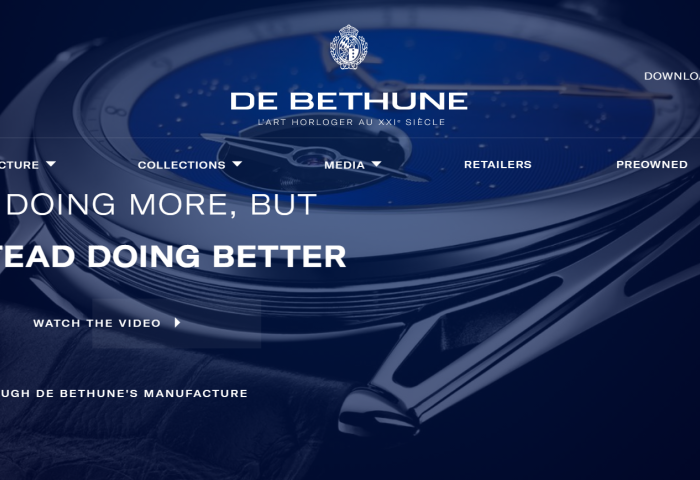 二手奢侈腕表交易平台 WatchBox 投资独立手表制造商 De Bethune