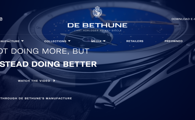 二手奢侈腕表交易平台 WatchBox 投资独立手表制造商 De Bethune