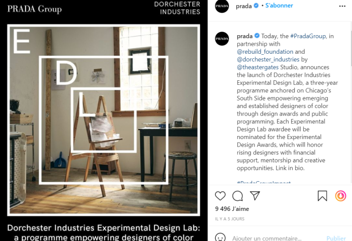 Prada 集团在芝加哥成立设计实验室并推出设计奖，赋能有色人种设计师