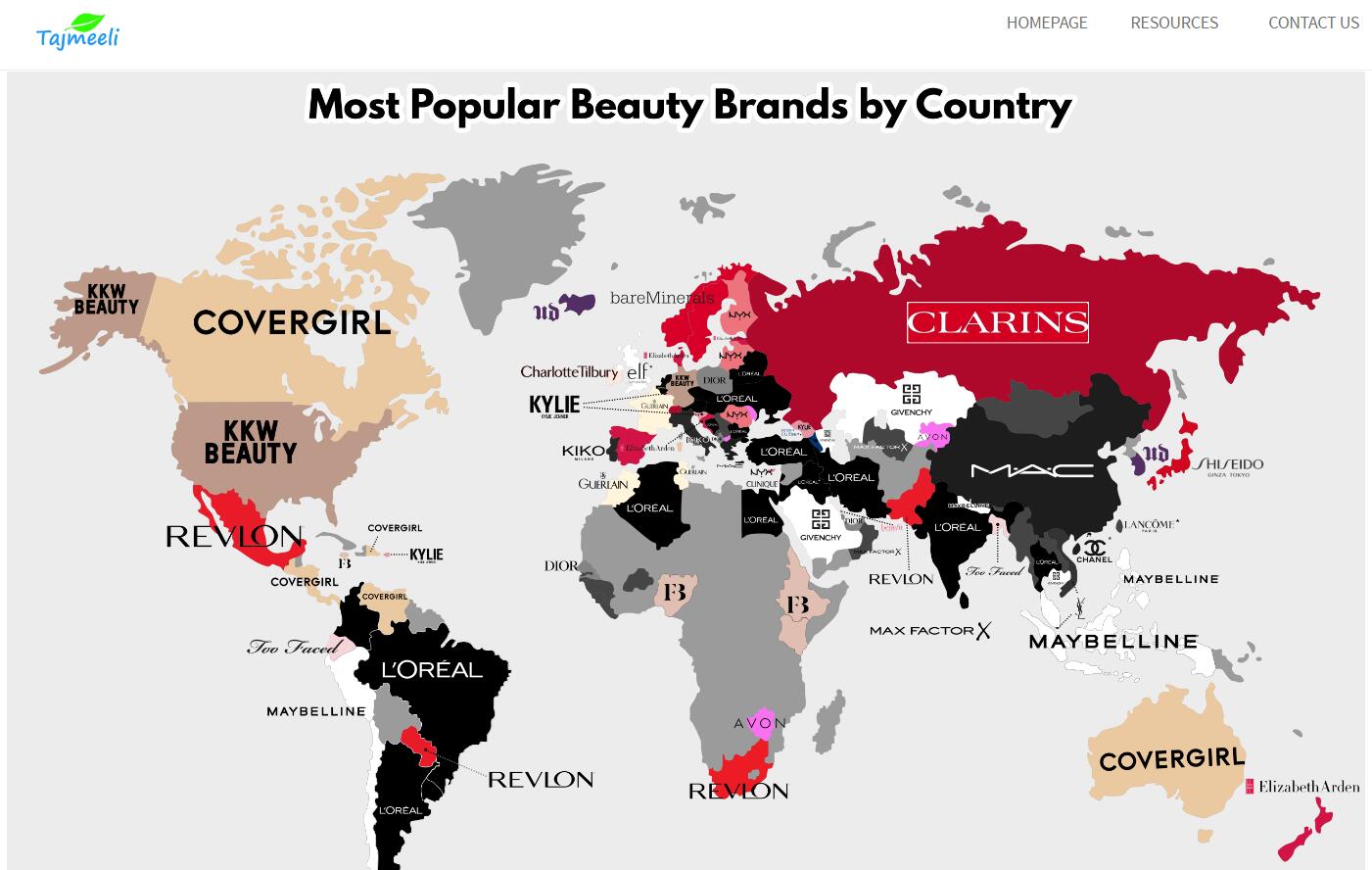 基于Google数据的一项研究显示：巴黎欧莱雅是全球最受欢迎的美容品牌