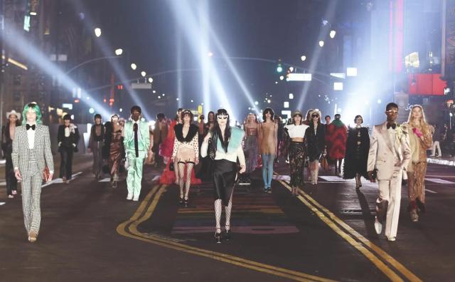 以“电影”为主题，Gucci 在好莱坞星光大道举办115人参与的街头大秀