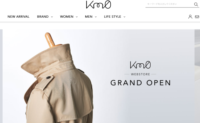 主打海外奢侈品牌代工厂的原创产品，日本互联网时尚零售商 Km0