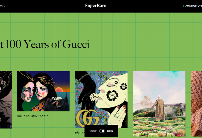 Gucci 联手NFT艺术品交易市场SuperRare推出在线画廊Vault Art Space