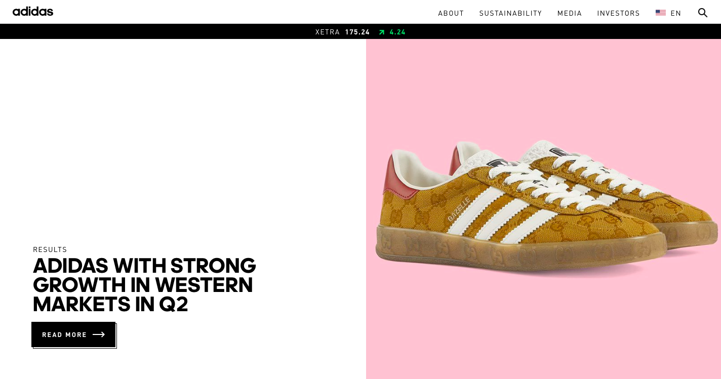 Adidas最新季报：销售额同比增长10%好于预期，但中国市场复苏速度仍不理想