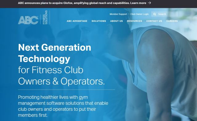 健身服务管理平台 Glofox 被健身业技术服务供应商 ABC Fitness Solutions 收购