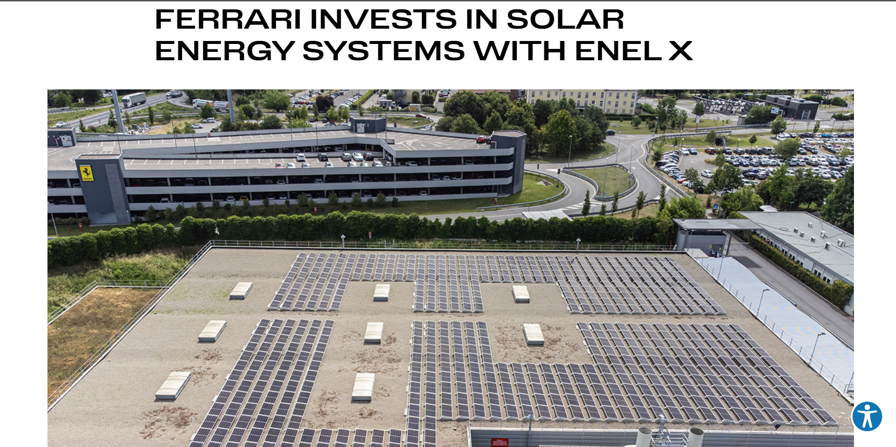 法拉利投资建设太阳能光伏系统