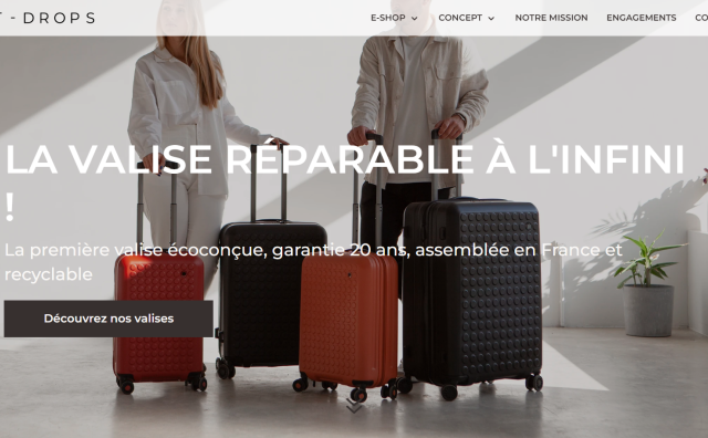 法国品牌 Dot Drops 推出全新生态设计行李箱，使用寿命达20年