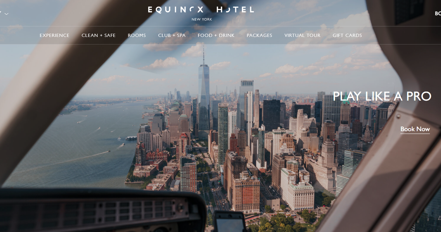 纽约豪华健身房 Equinox 旗下酒店推出美网公开赛定制服务，客人可乘直升机往返于酒店和赛场
