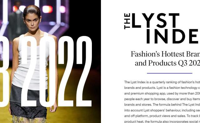 Lyst最新时尚奢侈品热榜：七家意大利品牌跻身前十，Gucci再登榜首