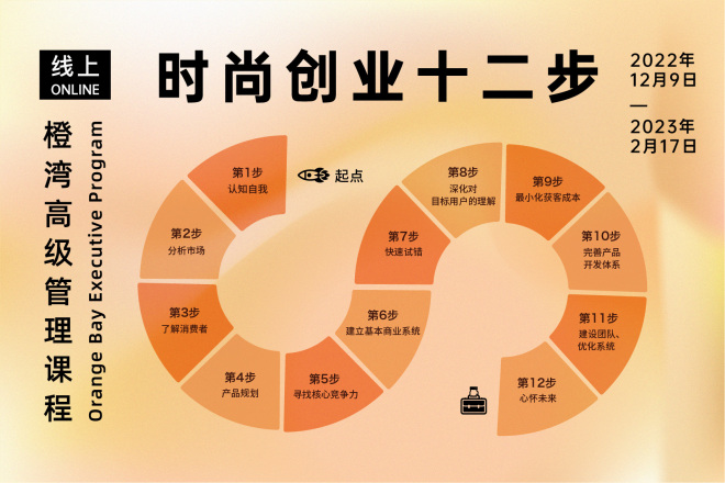 为中国品牌“爬坡”输送新知与动力！橙湾「时尚创业十二步」线上课招生进行中
