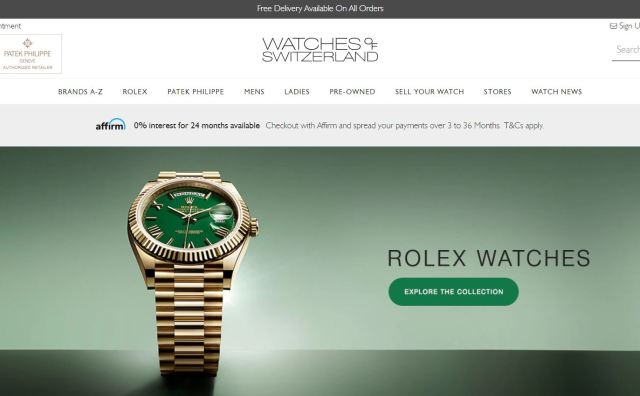 英国奢侈钟表零售商Watches of Switzerland上半财年美国市场大涨86%，奢侈珠宝增速高于手表