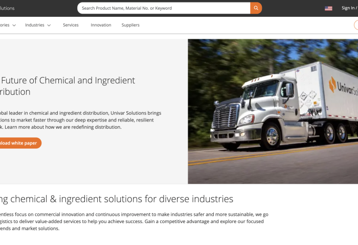 全球领先化学品供应商 Univar Solutions 收购化学品经销商 ChemSol，扩大中美洲市场
