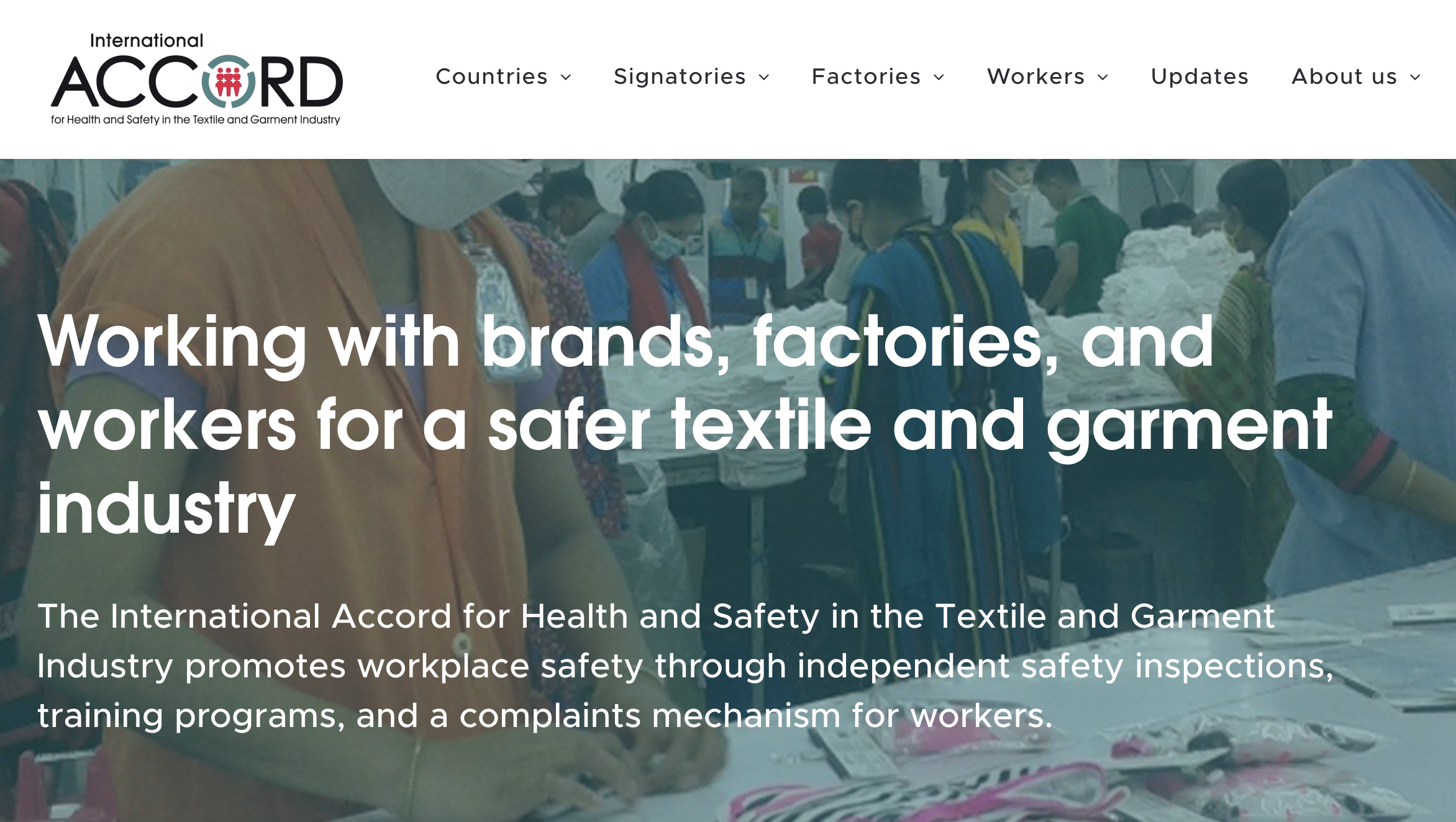 国际和谐基金会：200家品牌已签署《国际纺织服装行业健康与安全协议》