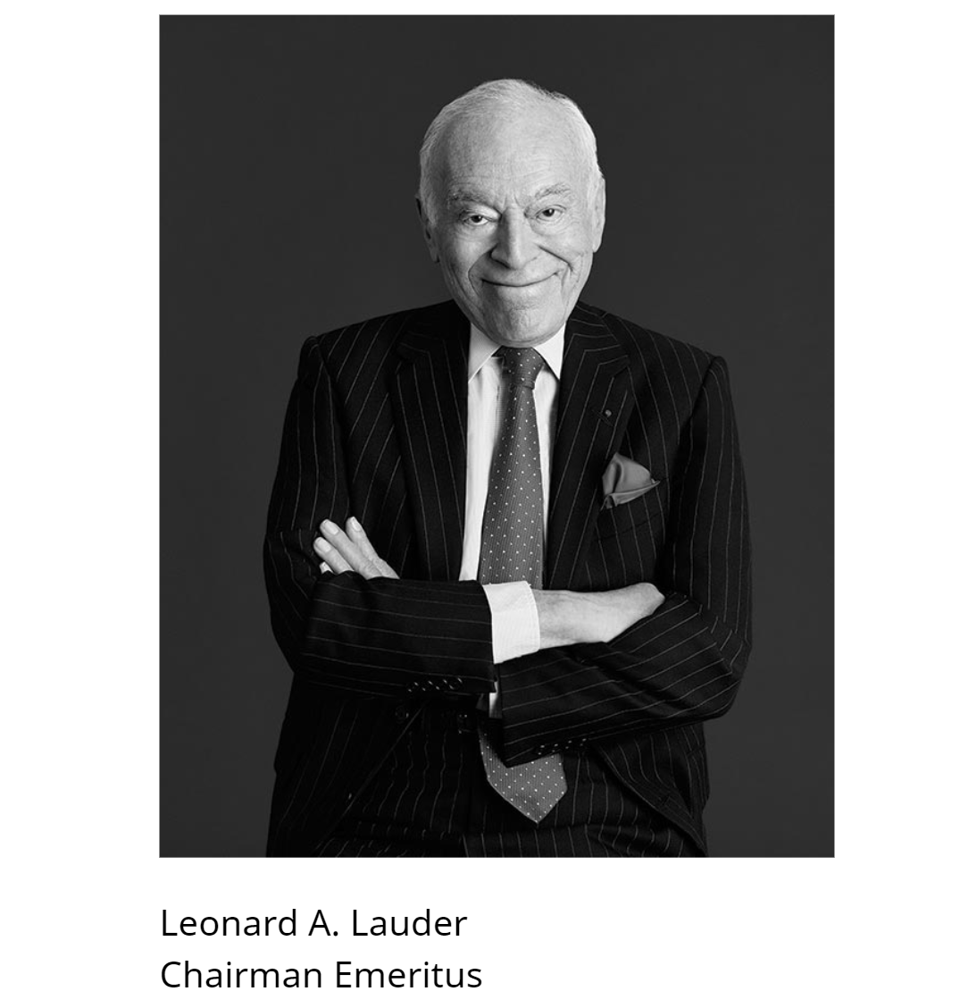 90岁的雅诗兰黛家族掌门人 Leonard A. Lauder 将董事会席位交予次子，将继续担任名誉主席及“首席教育官”