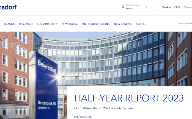 妮维雅的母公司 Beiersdorf 上半年销售增长12.3%， La Prairie 业绩受亚洲代购干扰下滑