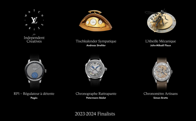 Louis Vuitton 首届独立创意腕表奖五人决赛名单出炉