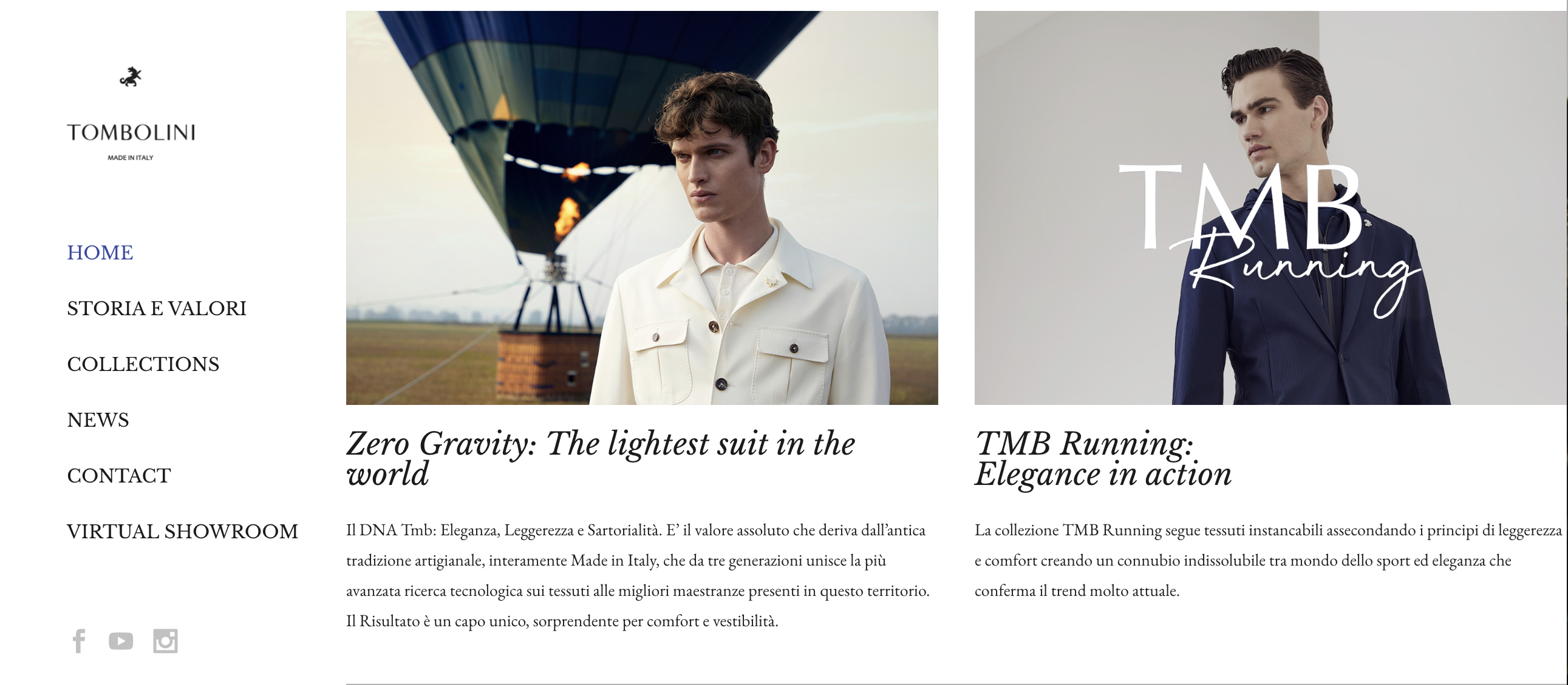 意大利高端男装品牌 Tombolini 2023年营业额1500万欧元，预计2024年增长30%