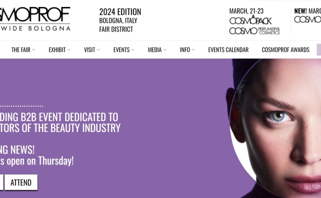 第55届博洛尼亚全球美妆展会 Cosmoprof 开幕在即，3000多家公司已确认参展