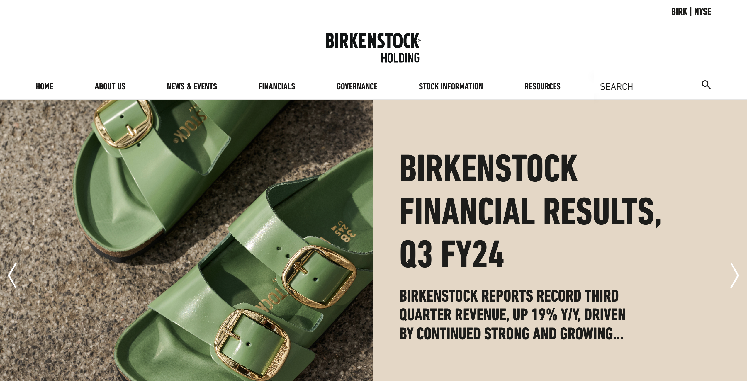 德国鞋履老牌 Birkenstock 上财季营收同比增长19%