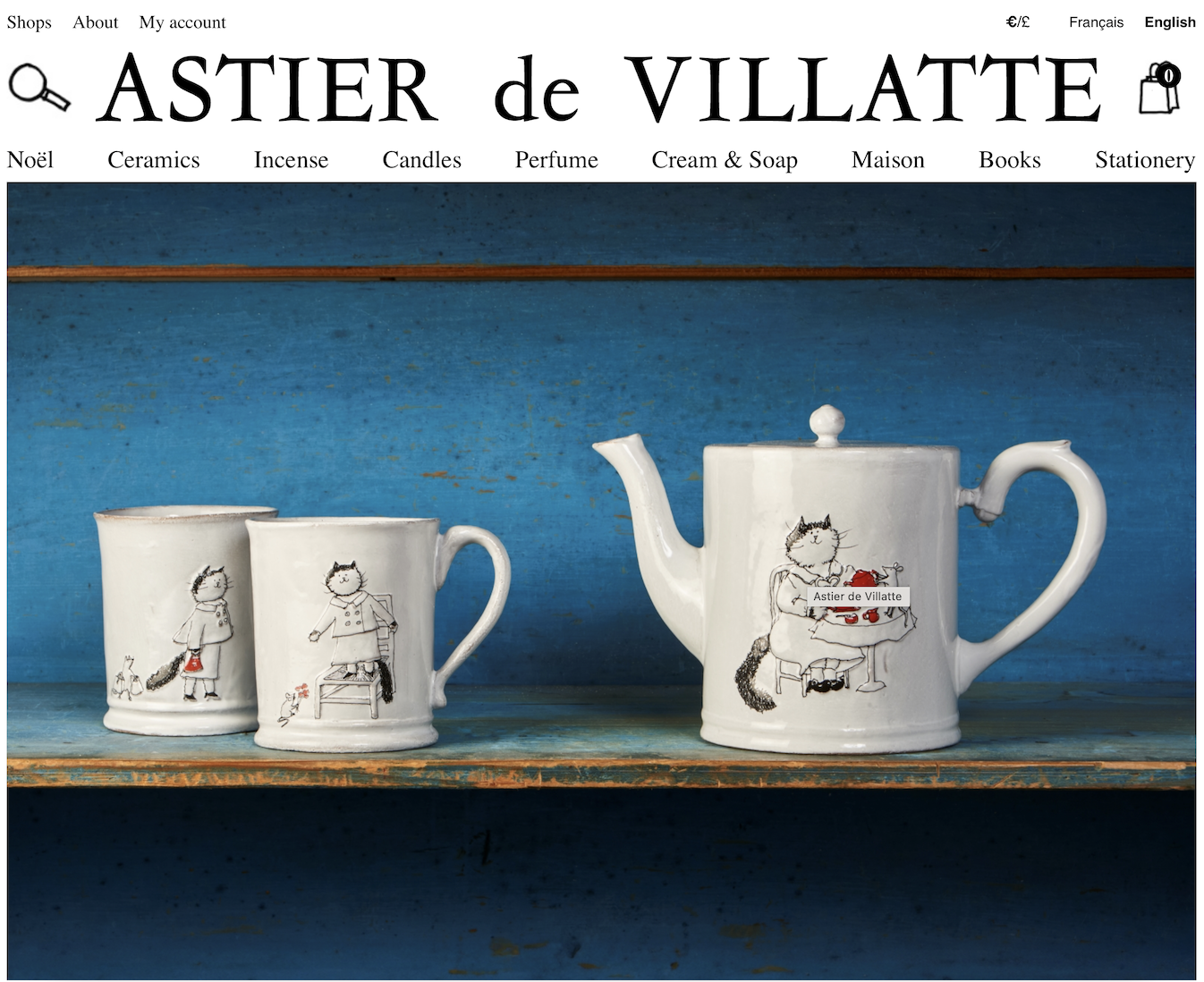 巴黎生活方式品牌 Astier de Villatte 的多数股权被一家私募基金收购