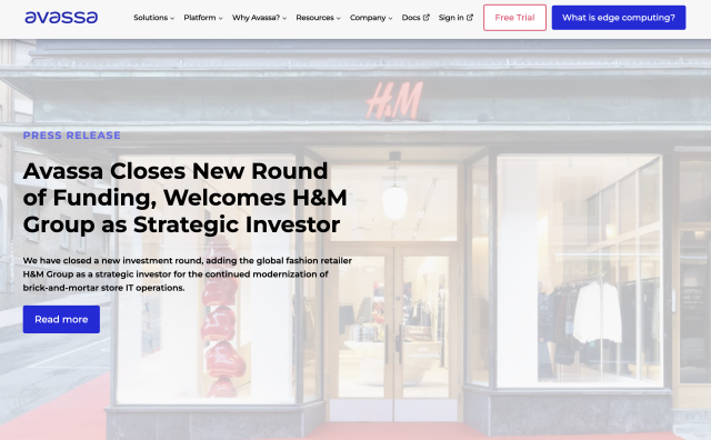 H&M集团投资瑞典边缘应用管理和运营平台提供商 Avassa
