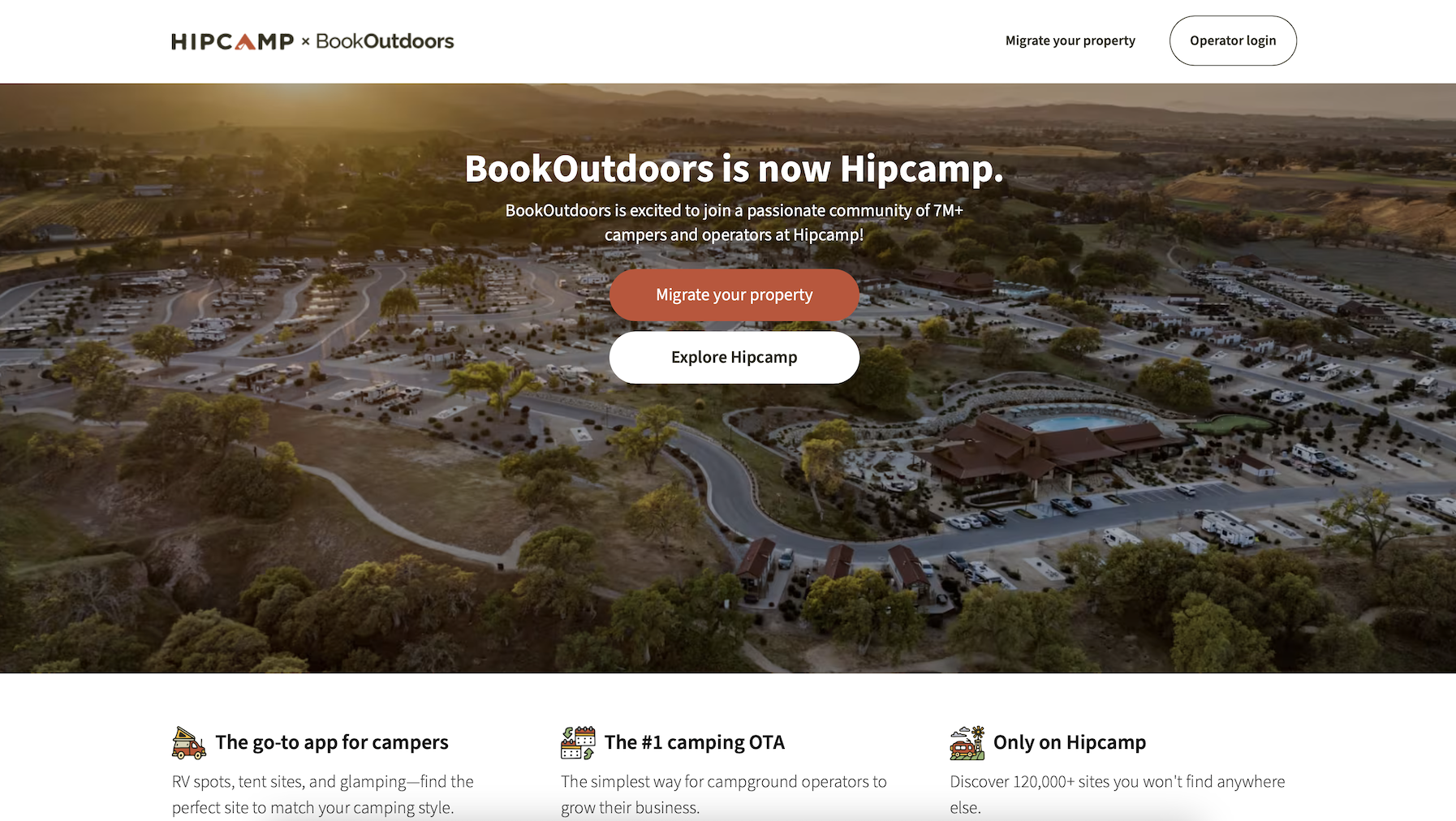 露营地预约平台 Hipcamp 收购线上旅游预订平台 BookOutdoors