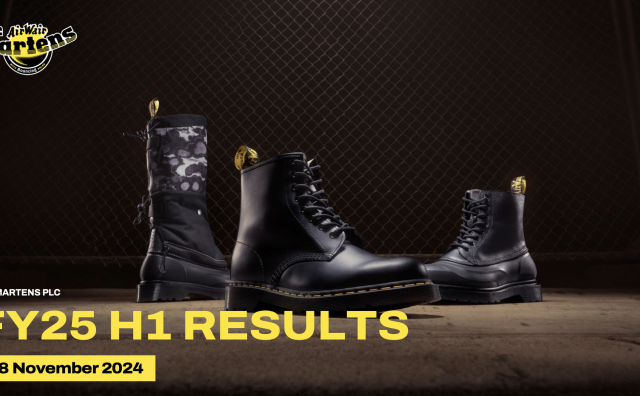 马丁靴 Dr Martens 上半财年销售收入同比下降18%，中国市场新开两家门店