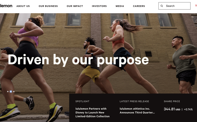 lululemon上财季表现超出预期，中国大陆净营收同比增长39%