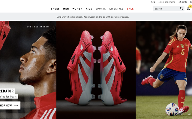 adidas 第四季度销售收入同比增长24%，所有产品势头强劲