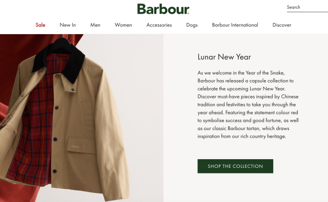 英国经典外套品牌 Barbour 上财年营收3.2亿英镑，亚太是关键市场