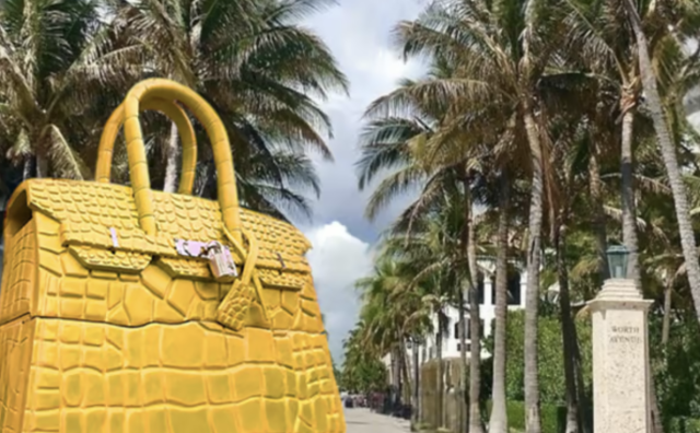 世界上最大的“Birkin 包”亮相佛罗里达棕榈滩艺术展