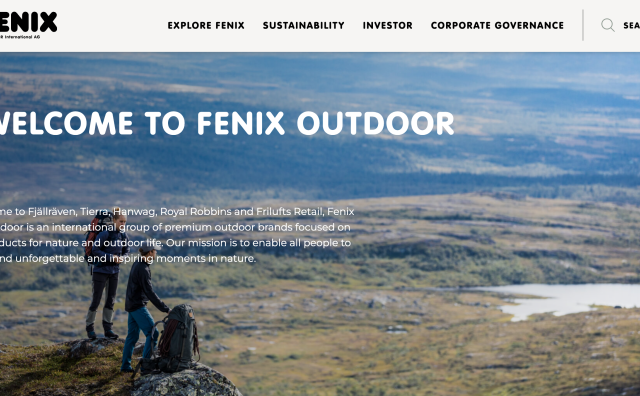 Fjällräven北极狐的母公司第四季度净销售1.746亿欧元，中国合资企业表现最佳