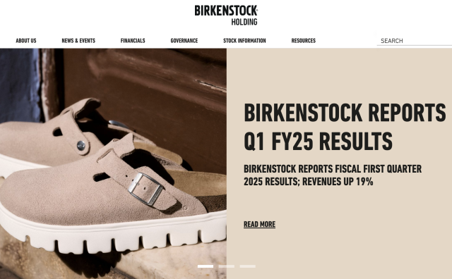 德国鞋履老牌 Birkenstock 上季度亚太区销售额飙升47%，全球营收3.62亿欧元超预期