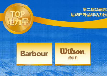 Barbour、Wilson荣膺第二届【华丽志运动户外品牌活力榜】TOP她力量品牌！