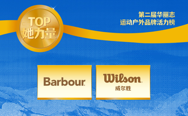 Barbour、Wilson荣膺第二届【华丽志运动户外品牌活力榜】TOP她力量品牌！