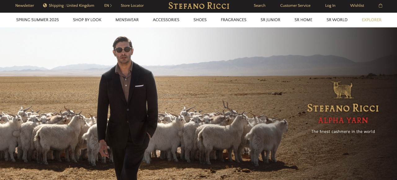 意大利奢侈男装品牌 Stefano Ricci 今年头4个月营收同比下滑3%，中国门店将迎来大规模翻修