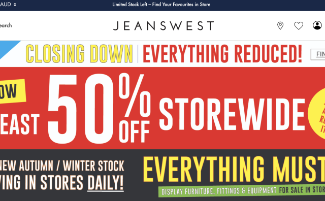 澳洲品牌 Jeanswest 真维斯宣告破产，出售品牌 IP资产