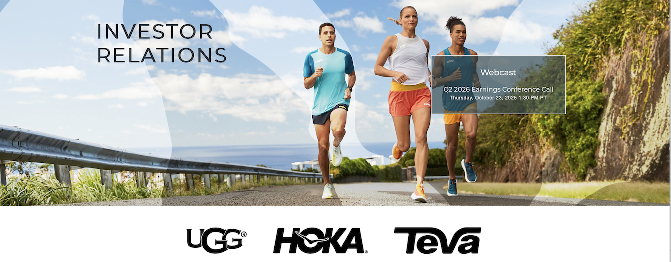 HOKA 和 UGG的母公司 Deckers Brands 上季度净销售额同比增长9.1%
