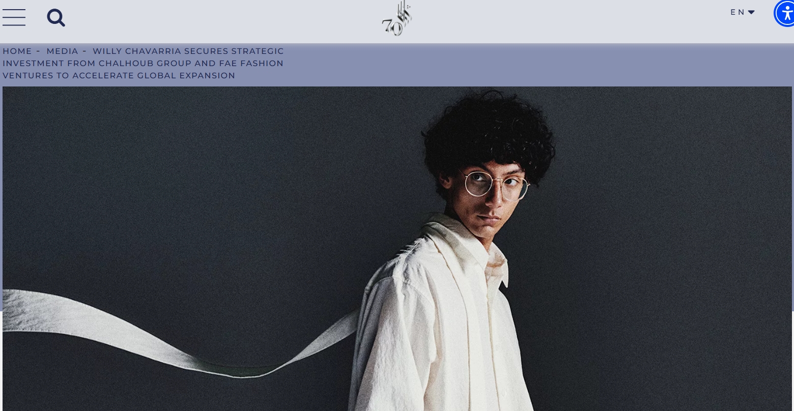 中东奢侈品零售集团 Chalhoub 投资纽约设计师品牌 Willy Chavarria