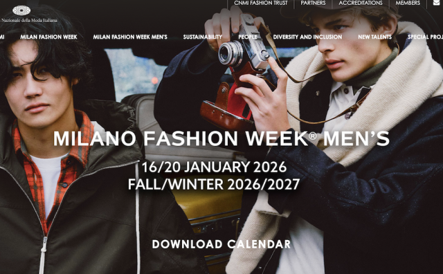 米兰男装周明年1月的日程表发布，李宁同期首次在米兰办秀