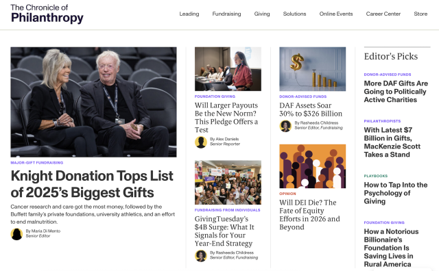 20亿美元! Nike联合创始人菲尔·奈特夫妇问鼎美国2025年度大额慈善捐赠榜