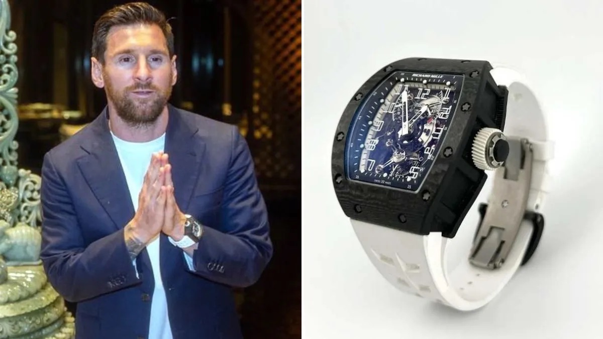 梅西印度行，获赠一块非常稀有的 Richard Mille 限量版腕表