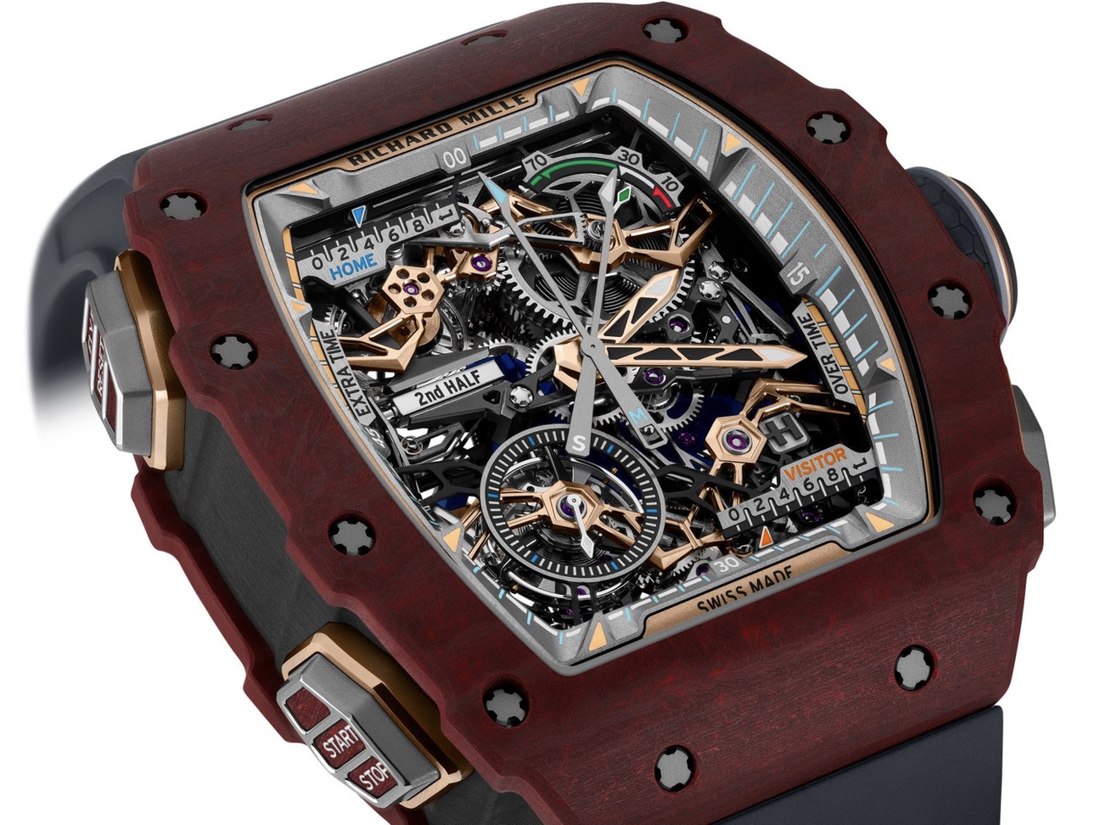 RICHARD MILLE 推出全新 RM 41-01足球陀飞轮腕表，首次引入两大全新复杂功能