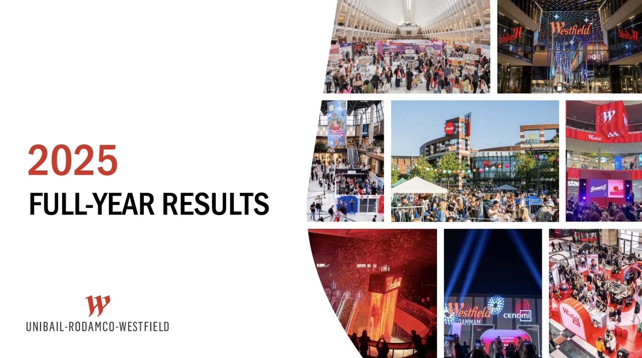 欧洲最大购物中心运营商 URW 2025年净租金收入20.81亿欧元，空置率降至2017年以来最低水平