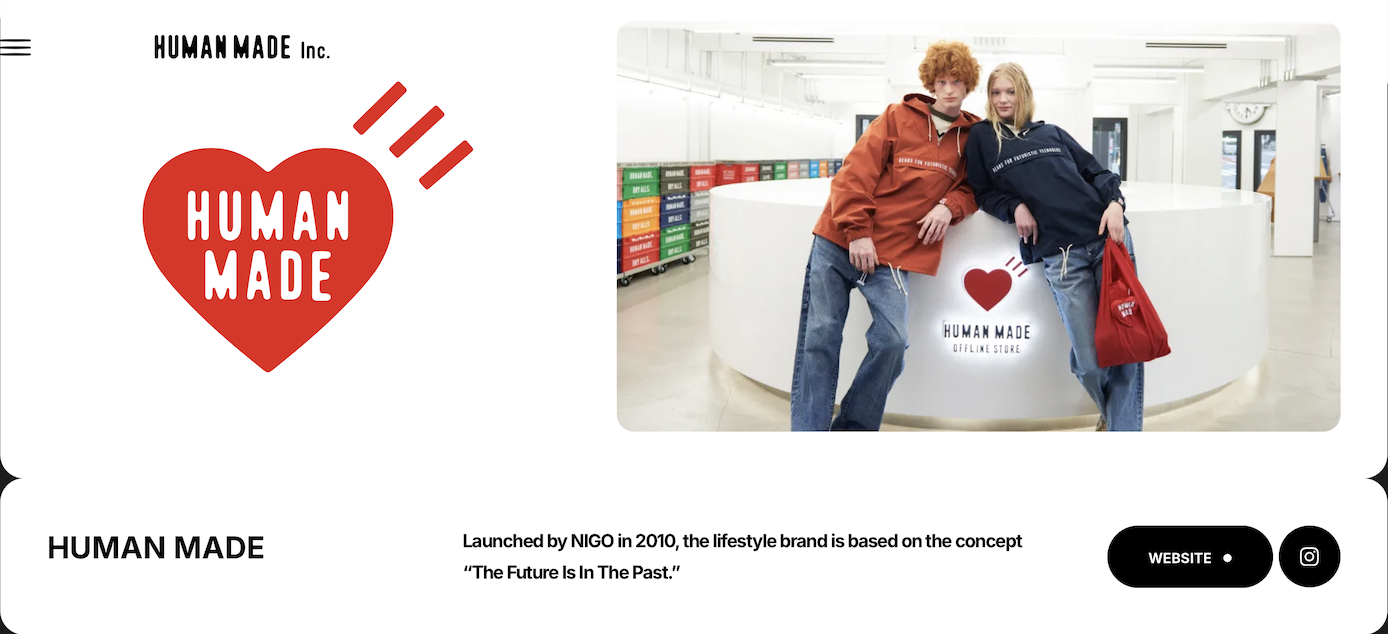 Human Made 上市后首份年报：销售额增长26.8%至142亿日元，中国首店将落地上海静安区