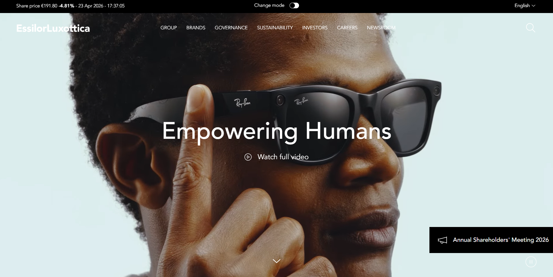 依视路陆逊梯卡最新季报：智能眼镜对增长的贡献超越传统品类，中国市场“两位数”强劲增长